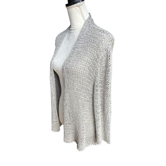 NWT Eileen Fisher Woman Grey Open Twist Wide Knit Open Front Short Cardigan - 3X - Picture 4 of 8